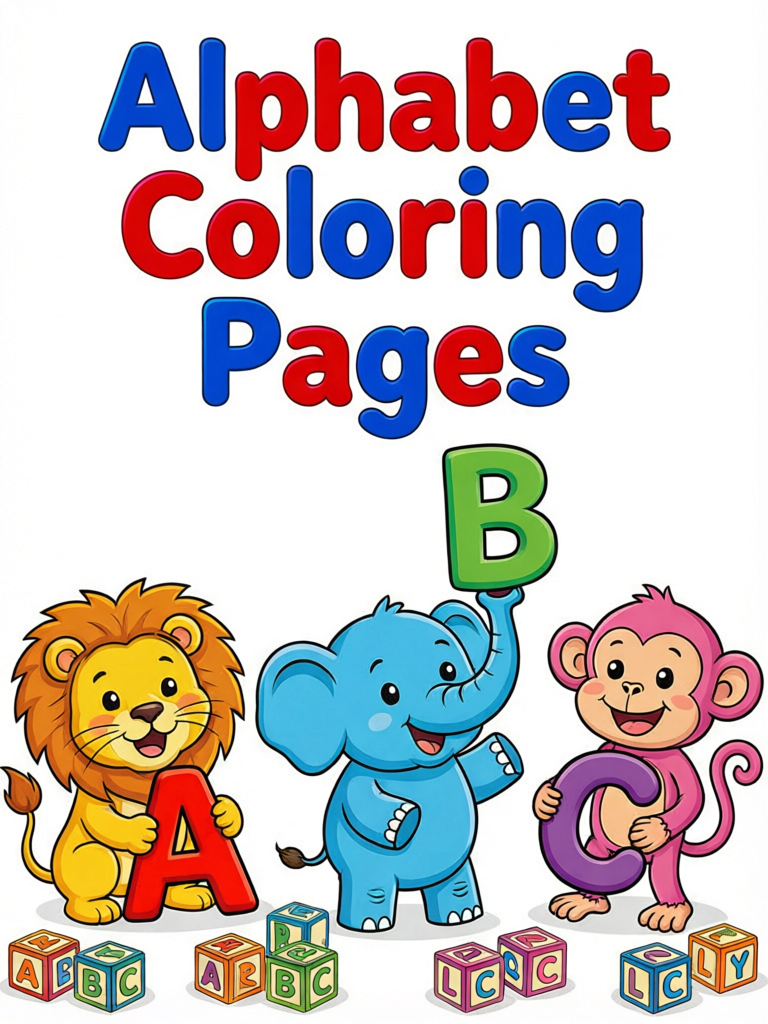 Alphabet Coloring Pages coloring template cover