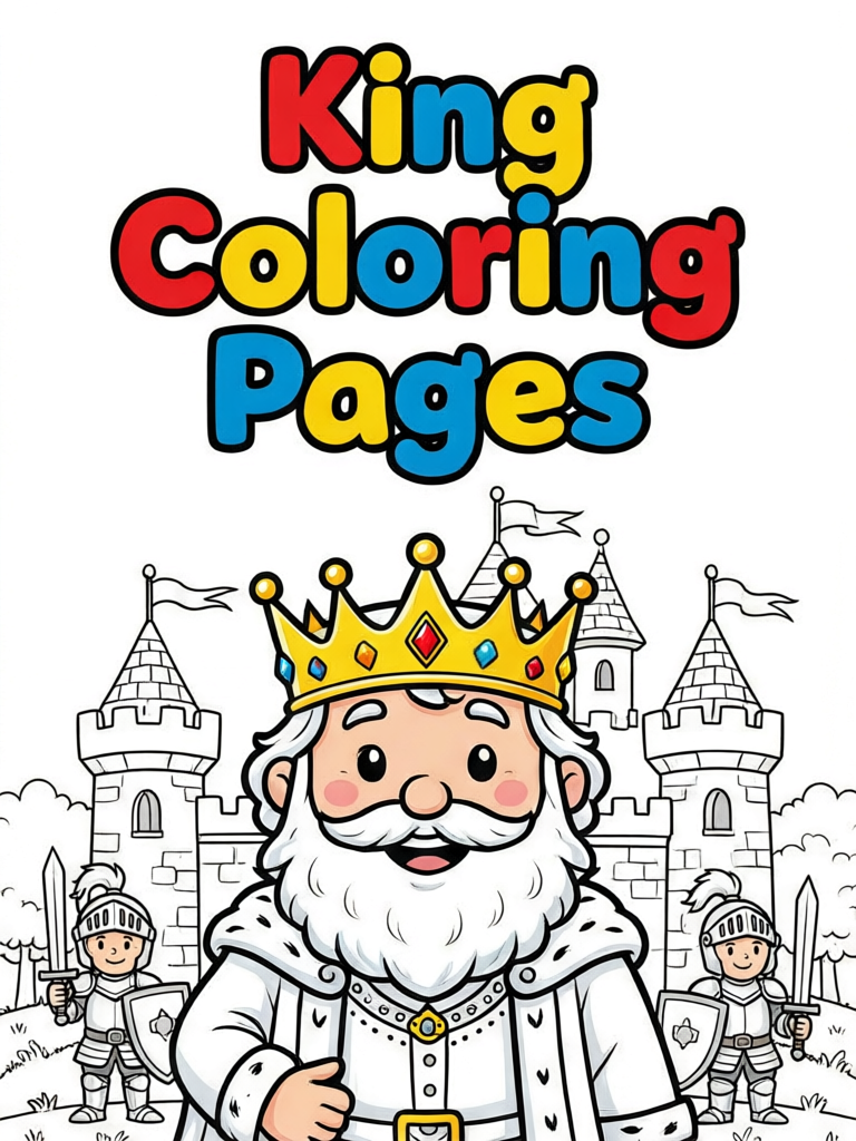 King Coloring Pages coloring template cover